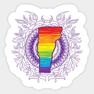 Vermont Mandala Pride Sticker